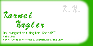 kornel nagler business card